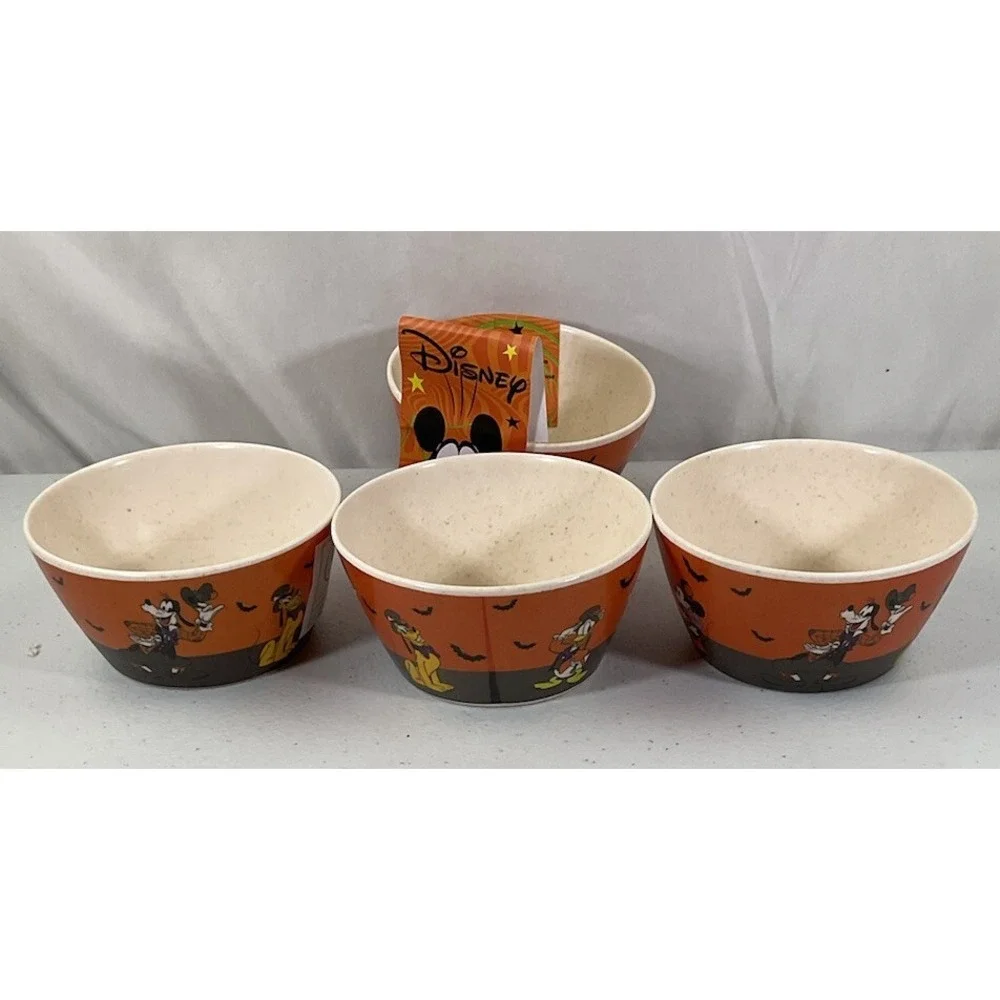 Disney Mickey Mouse And Friends Halloween Set Of 4 Tidbit Snack Bowls